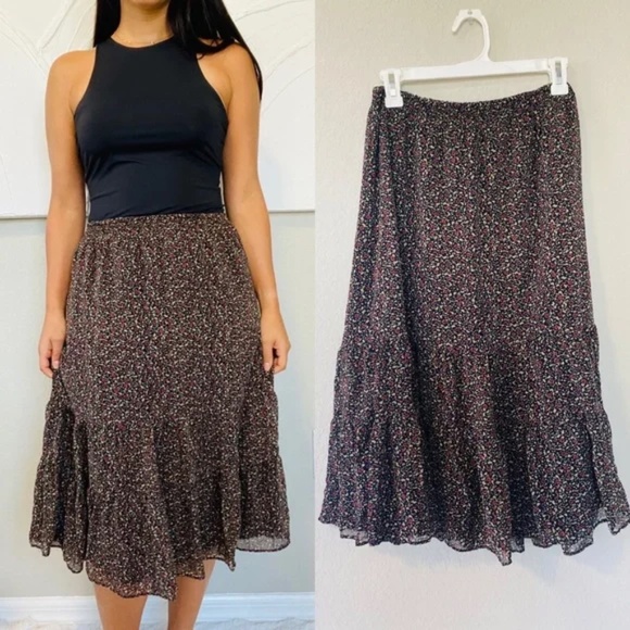 Joie 100% Silk Floral Skirt - Picture 1 of 7